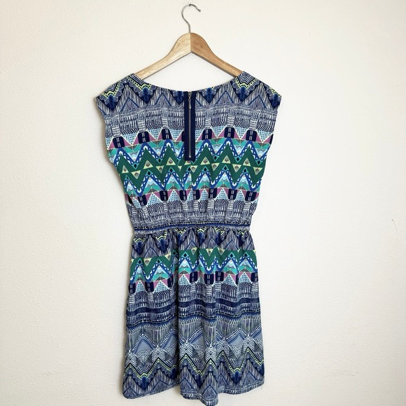 Bebop Multicolor Dress Women’s Large Pockets Tribal Comfort Wrinkle Free - Picture 3 of 12